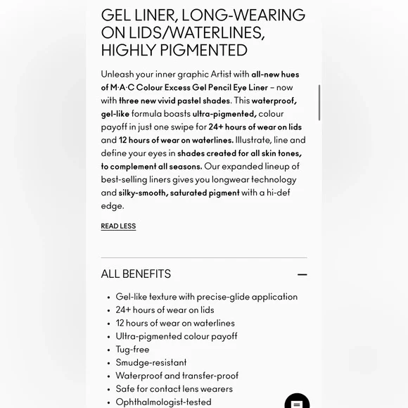 M·A·C COLOUR EXCESS GEL PENCIL EYE LINER SKIP THE WAITLIST Golden brown NIB - Picture 6 of 7